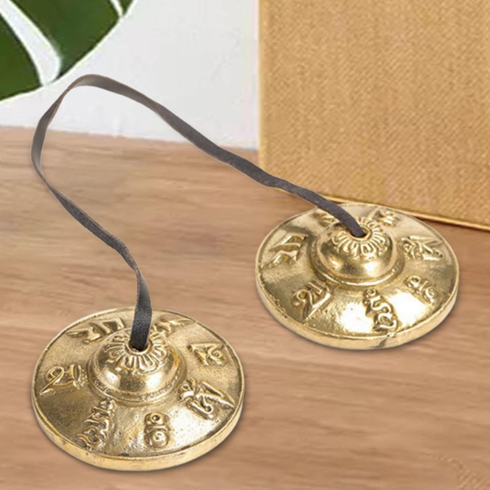 Fenteer Tingsha Cymbal Bell Meditation Tibetan Cymbals 65cm para Amigos Decoración de Ligera Bells Chime Bells, B