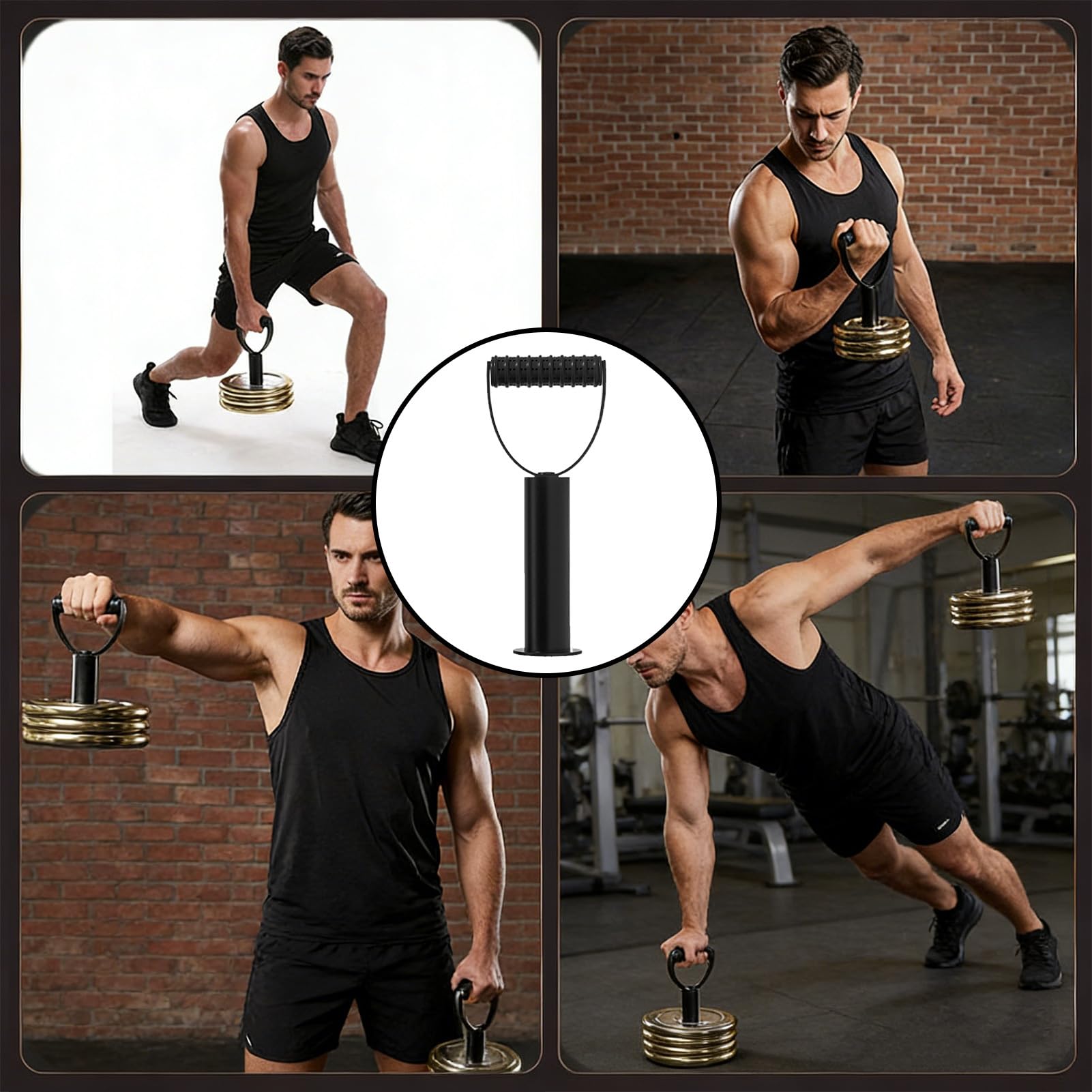 JINGLING Kettlebell uchwyt do hantli, regulowany uchwyt treningowy – konwerter kettlebell o nośności 100 kg do długich obciążeń – do siłowni, treningu, fitnessu, podnoszenia oraz