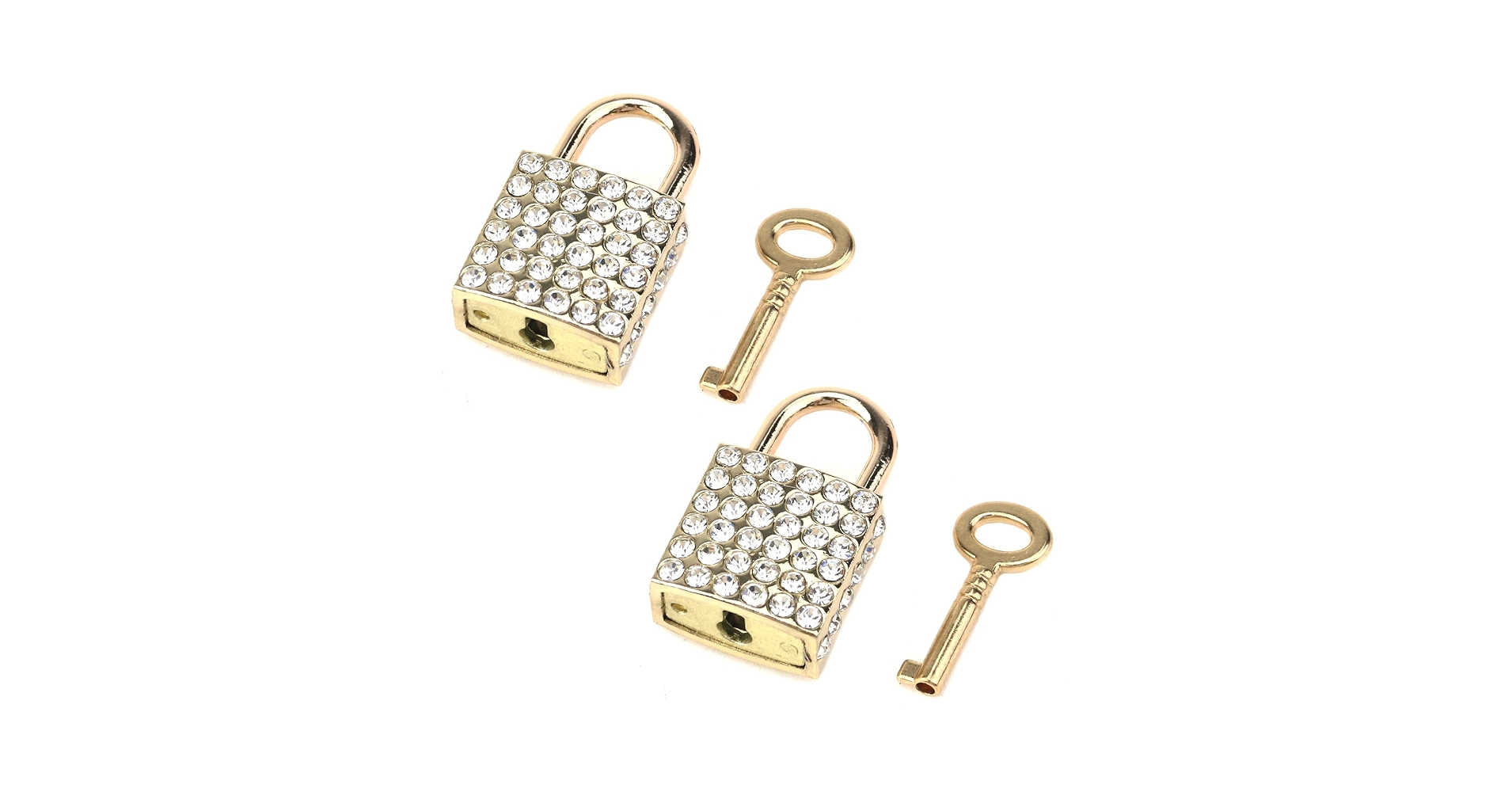 Tighall 2 PCS Zinc Alloy Gold Small Square Decorative