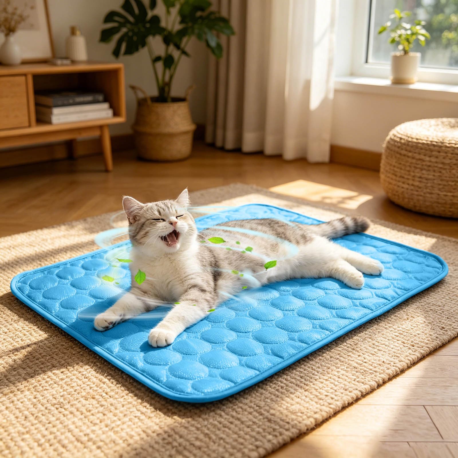 Alfombra refrescante para Perros y Gatos,Alfombrilla para Perros,cojín refrescante para el Verano,Cama Lavable para Perros,Manta refrescante Perros Grandes,medianos y pequeños