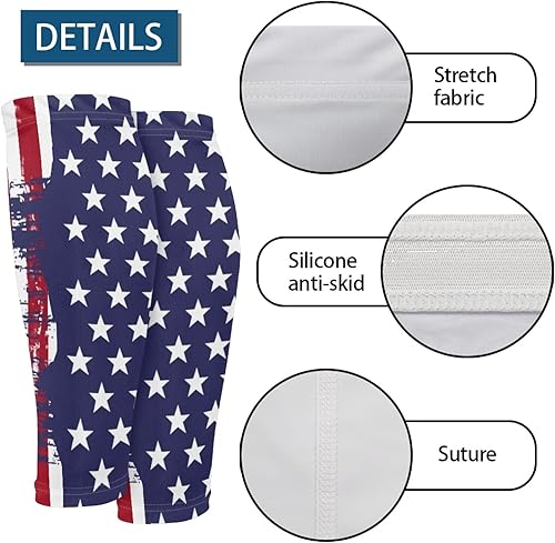 Miniatura 6 de Horeset Mangas de compresión con estampado de leopardo arcoíris, manga de compresión ligera y suave para pantorrillas, manga de compresión para