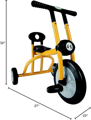 Miniatura 4 de Italtrike Pilot Triciclo mediano de 12 pulgadas para niños pequeños y niños, ingeniería superior, fuerte y duradero, fácil de montar, asiento