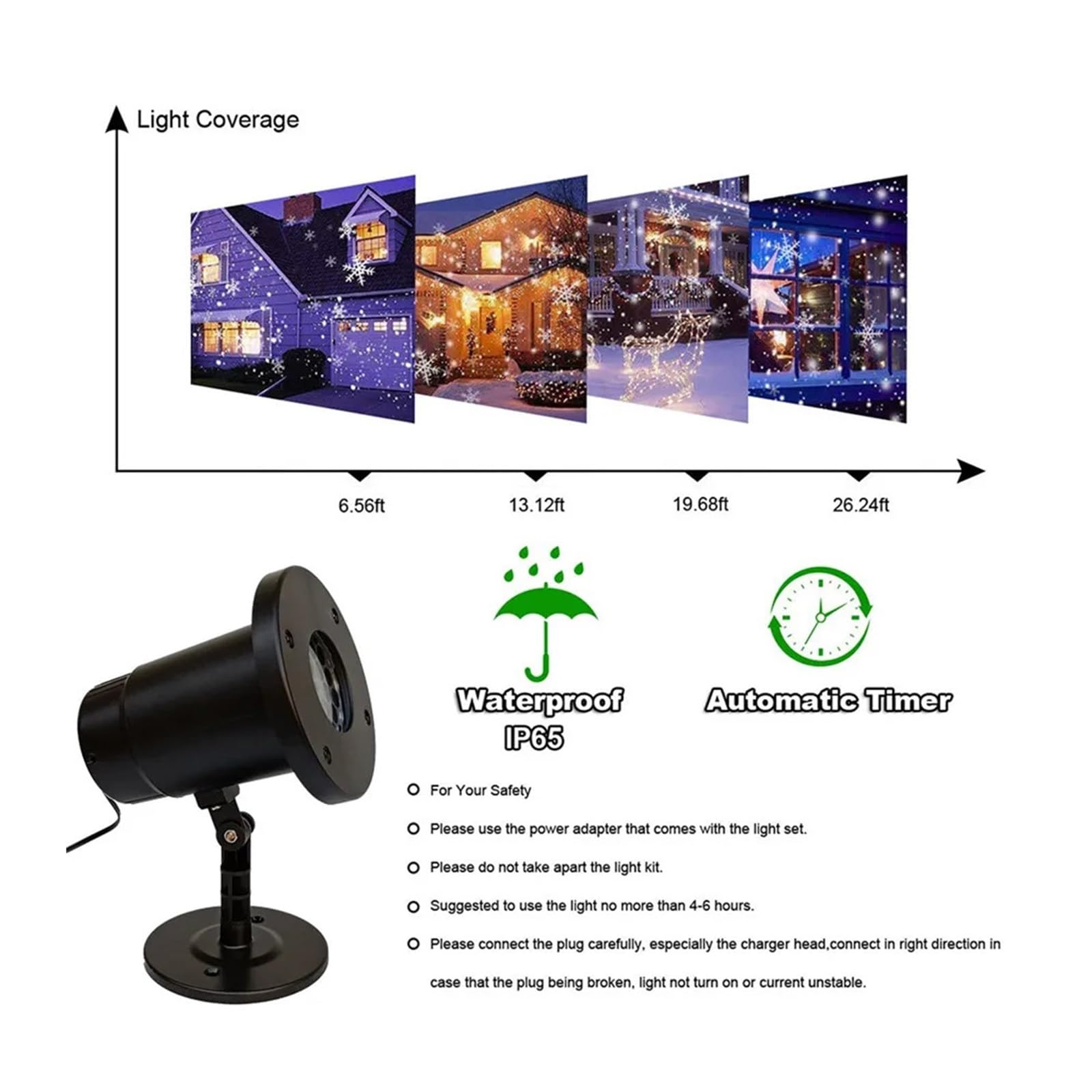Projektor Weihnachten, LED Schneefall Projektor Lichter Weihnachten Schneeflocke Projektor Lampe Party Im Freien Hochzeit Schnee Fallende Landschaft Projektion Licht