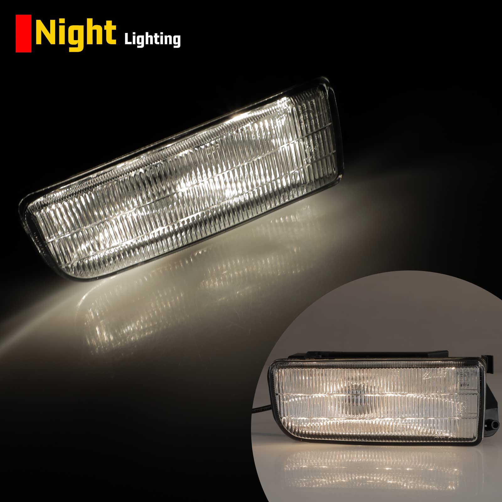 Fog Lights Compatible with BMW E36 / M3 3 Series 1992 1993 1994 1995 1996 1997 1998 1999 Lamps Replacement Assembly with H1 12V 55W Bulbs-1 Pair (Clear Lens)