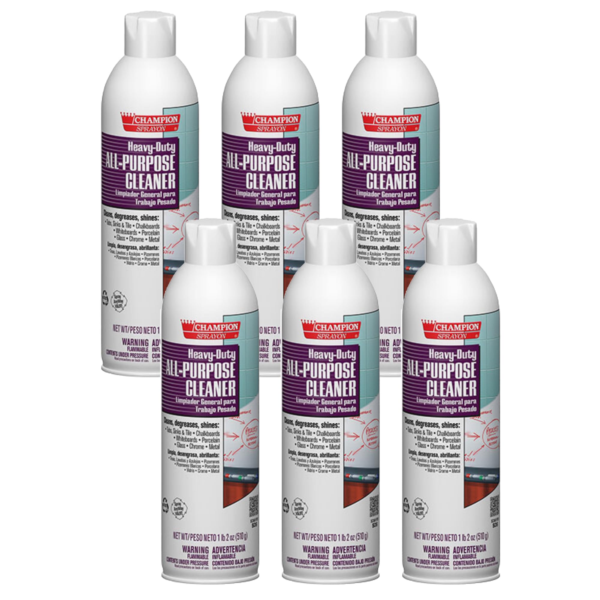 Chase Products Co Champion Sprayon All-Purpose Cleaner. 6-18 oz. Net can.