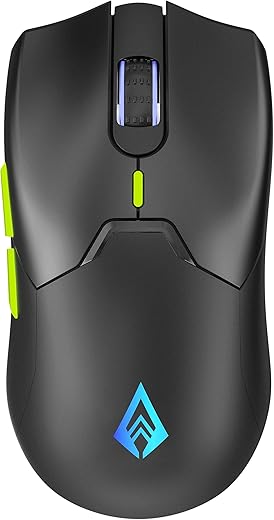Archer Tech Lab Recurve 600 Wireless Gaming Mouse, Three Mode Connectivity (2.4G/Bluetooth/Wired), Adjustable 10000 DPI and 7 Buttons, 8 RGB Modes,…