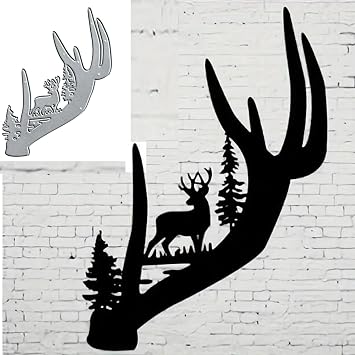 Christmas Deer Head Metal Die Cuts,Merry Christmas Tree Cedar Deer Elk Cutting Dies Cut Stencils DIY Scrapbooking Decorative Embossing Paper Party Wedding Card Making