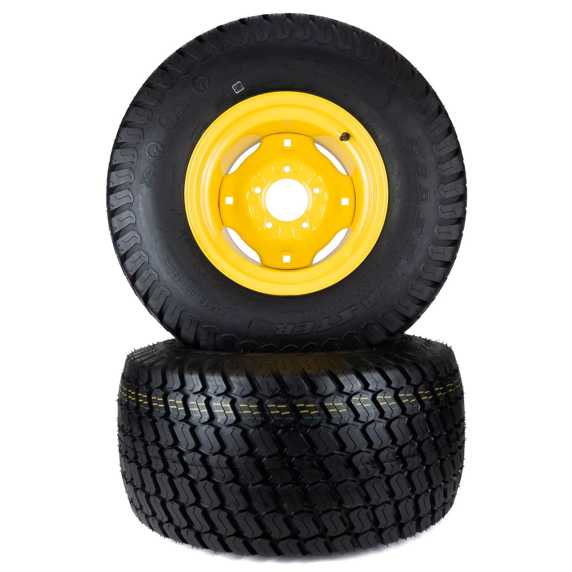 Amazon.com : MowerPartsGroup (2) Turf Tire Assemblies 26x12.00-12