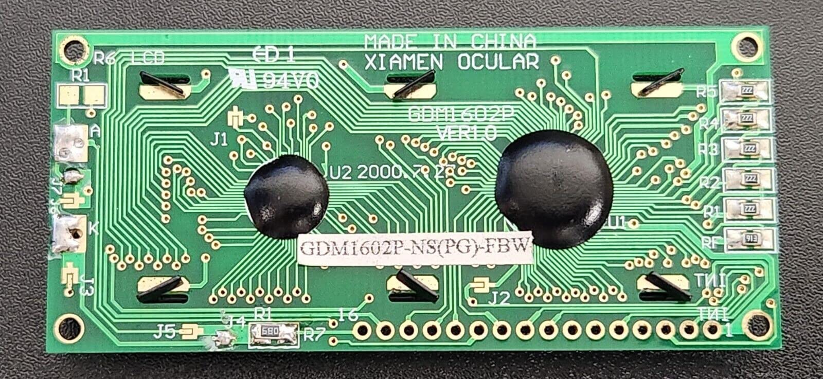 (1 PC) GDM1602P-NSPG-FBW Xiamen LCDM TRANSF.LED STN Y h.