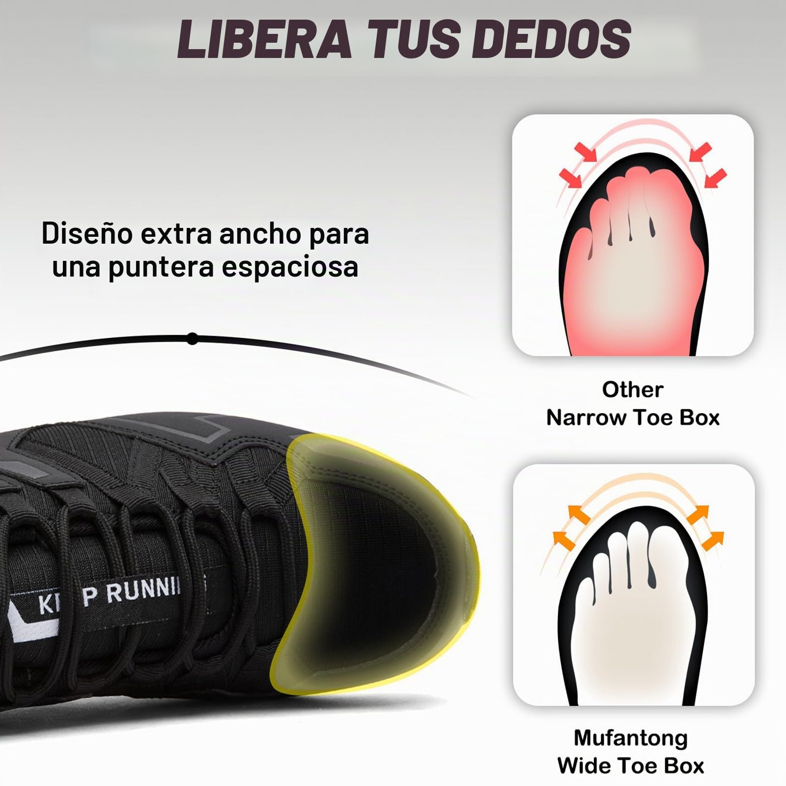 Zapatillas de Trail Running para Hombre Zapatillas de Senderismo Zapatos de Trekking Tenis Outdoor Antideslizantes Calzado de Correr en Montaña Casuales Sneakers