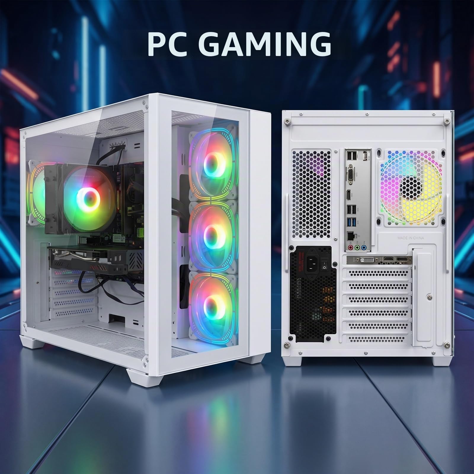 STGsivir PC Gamer Fixe, Core i7, RTX 3060 12G, 16G RAM, 512G SSD