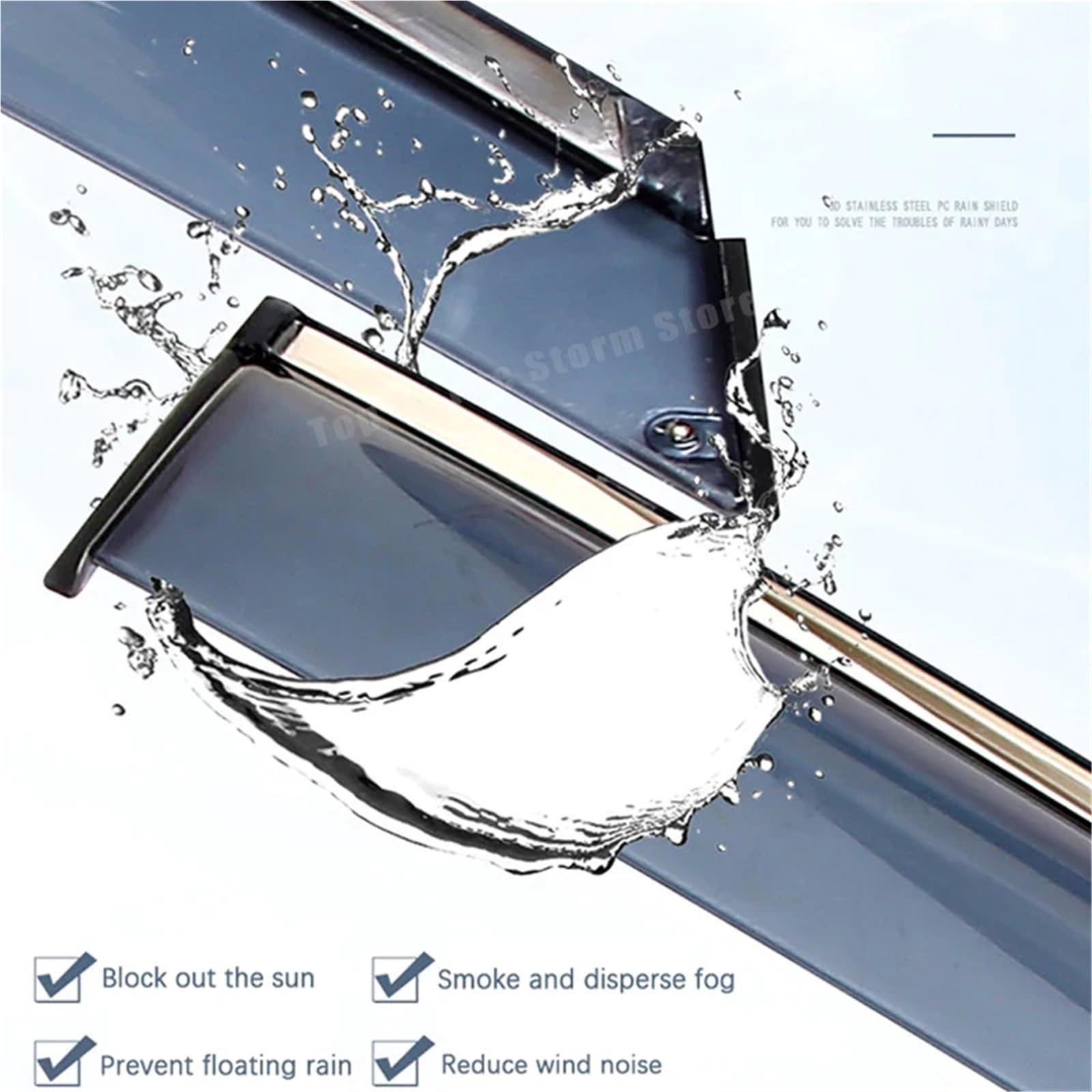osłona Car Wind Deflector Pasuje do Mazdy 2 Hatch Demio 2015~2022 DJ DL, osłona przeciwdeszczowa na boczną szybę samochodu, osłona przeciwsłoneczna, markiza samochodowa