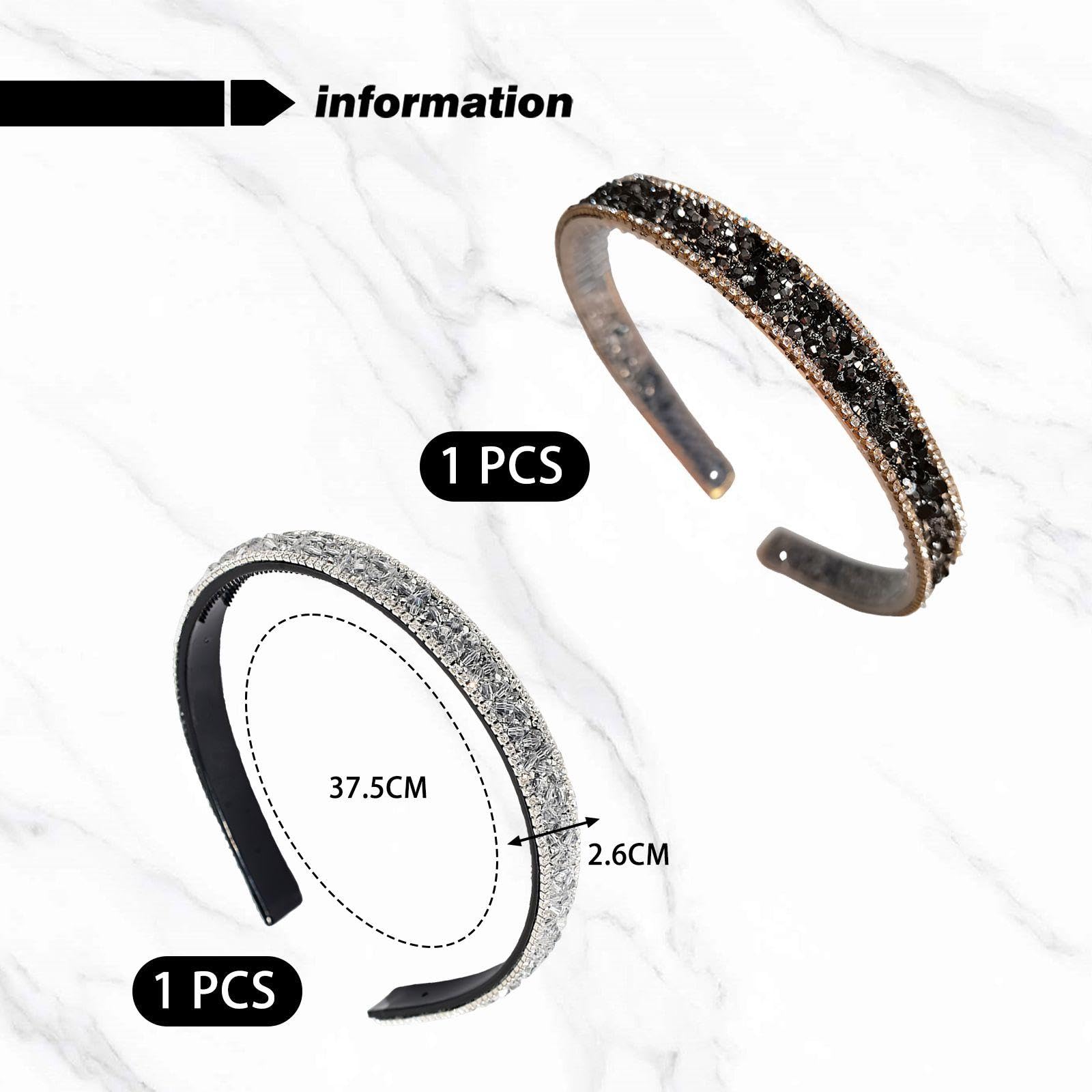 Fascia Per Capelli Con Strass Donna 2 Pezzi, Elastico Arcobaleno Trasparente, Accessori Moda Per Ragazze - 5