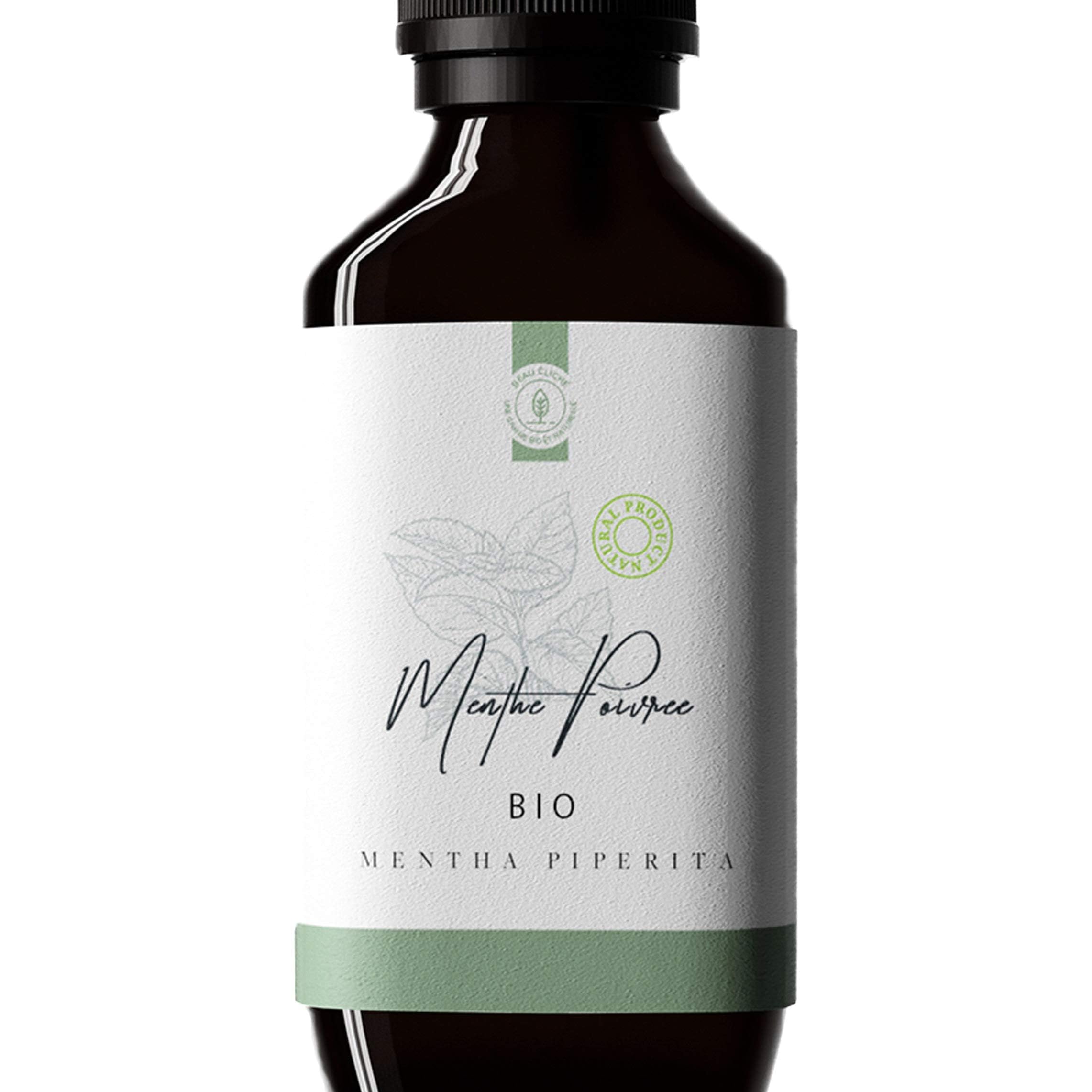 50ml Olio Essenziale di Menta Piperita BIO (Mentha piperita) - 100% Puro, Naturale e Biologico - Olio Essenziale di Menta Commestibile - Fresco, Energizzante e Limpido