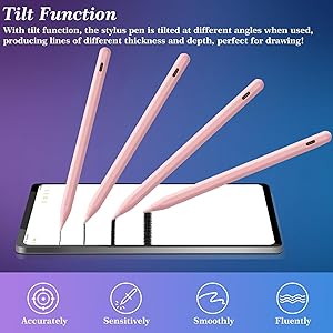 Stylus Pen for iPad Pencil 10th Generation(2018-2025), Fast Charge Apple Pen with Palm Rejection Tilt Sensitivity, Compatible with iPad 6/7/8/9/10", Pro 11"/12.9"/ M4, Air 3/4/5/M2/M3, Mini 5/6 (Pink)