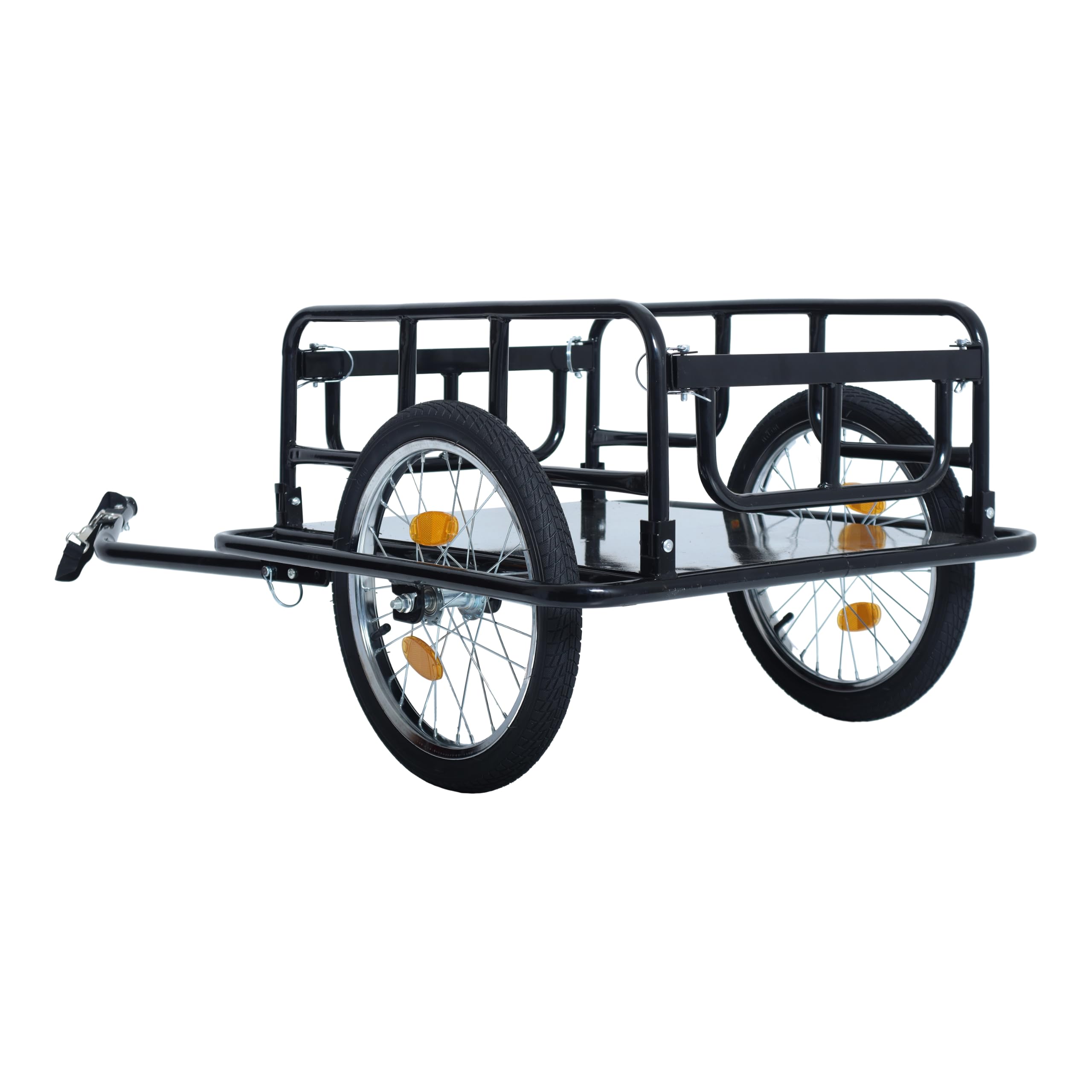 Fahrrad Lastenanhänger – Robuster Anhänger mit 50 kg Tragkraft und Universalkupplung, Fahrradanhänger mit 16-Zoll-Rädern & Reflektoren für Einkäufe, Reisen und den Transport von Gegenständen