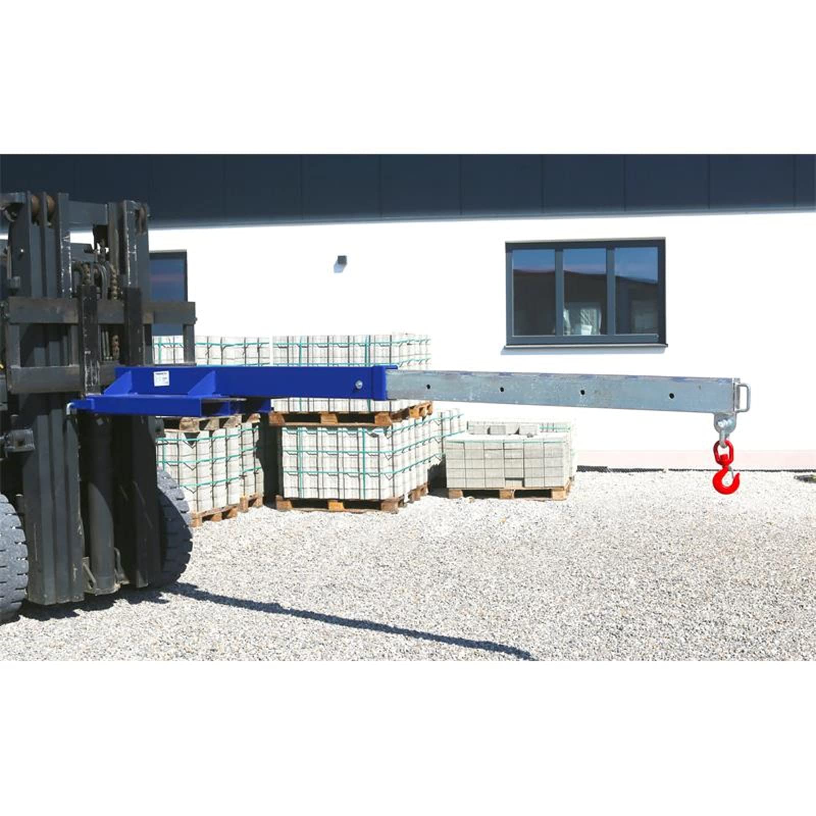 Staplerkran mit Teleskoparm 346,5 cm Kranarm Lastarm | Tragkraft: 4500 kg / 4,5t