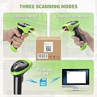 Vista 6 de NetumScan Escáner inalámbrico de código de barras QR, 3 en 1 Bluetooth automático 1D 2D lector de código de barras USB escáner de código de imagen