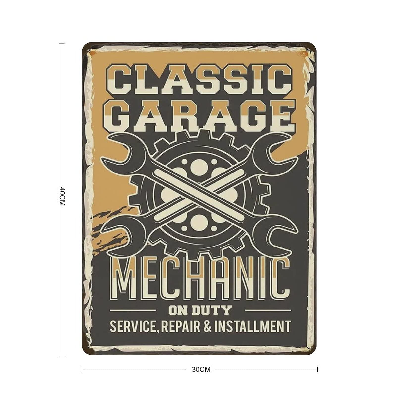 Targa in Metallo in Metallo Garage Born to Ride Poster in