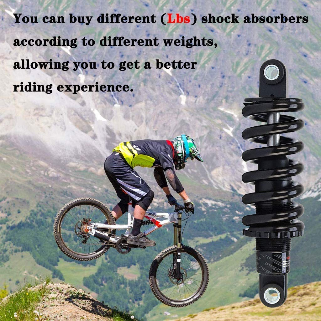 Amortiguador de Bicicleta de montaña GS-221A 125mm / 150mm / 165mm / 190mm Amortiguador de suspensión Trasera de Resorte de Descenso