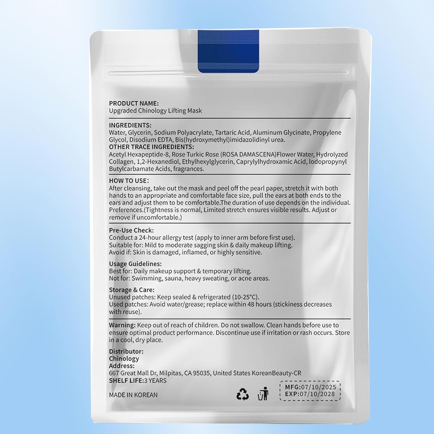 Double Chin Lifting Mask, New Reusable Upgraded Double Chin Reducer, Helps Create A Three-Dimensional Jawline, Sleep Mask for Face and Neck Upgraded Deep Collagen Firming Mask (5 Pcs) - Image 7