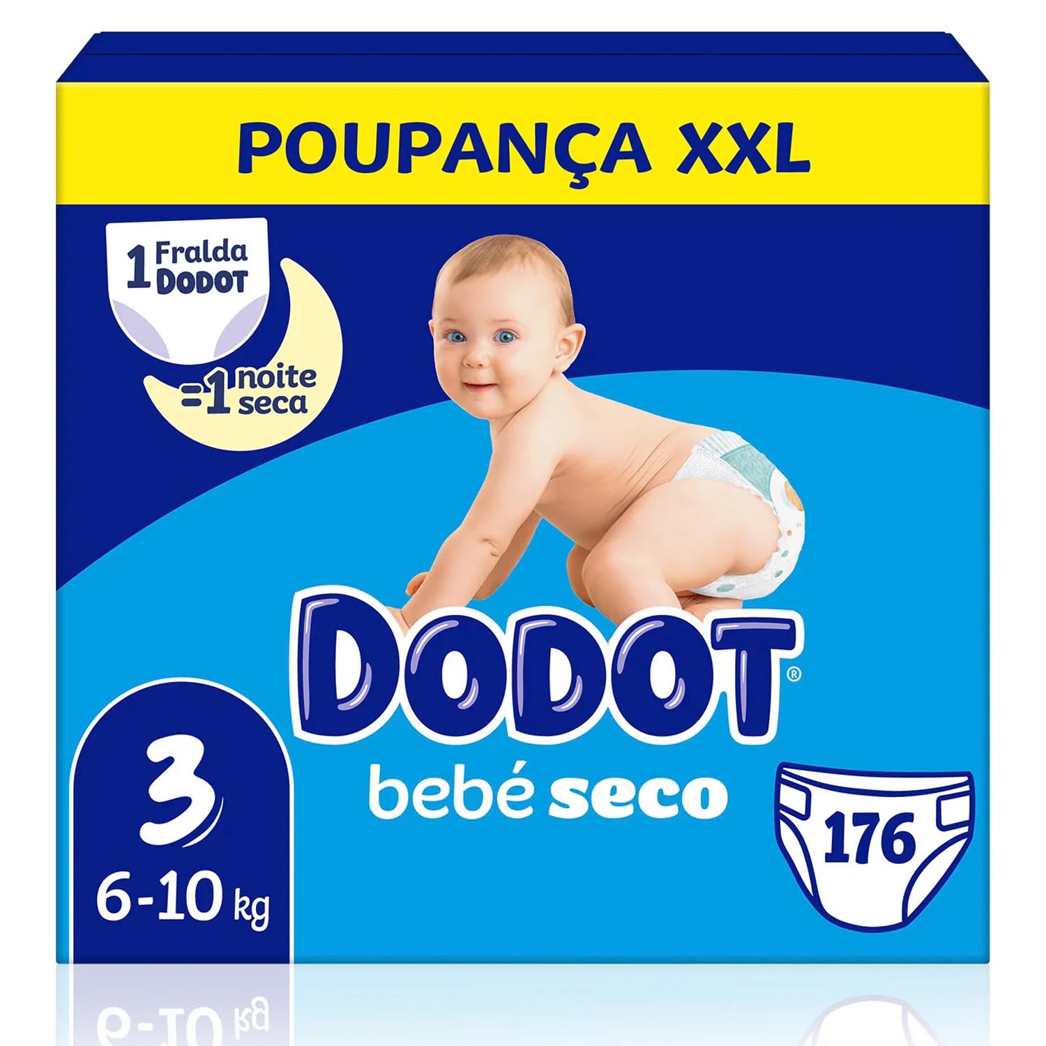 Dodot Lot de 176 couches pour bébés secs Taille 3 6-10 kg