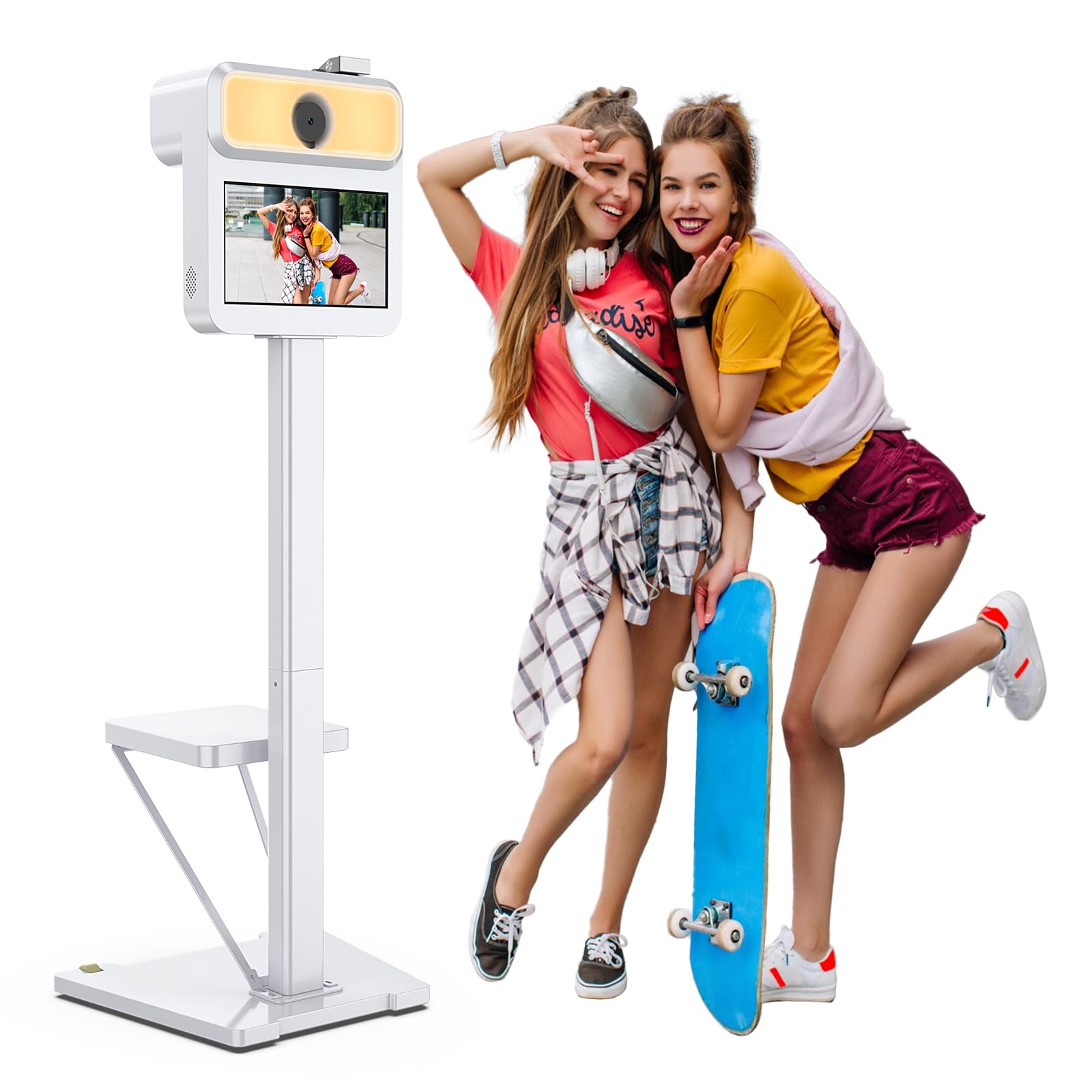 MWE Magic Mirror Photo Booth Touch Screen with Printer and DSLR Camera