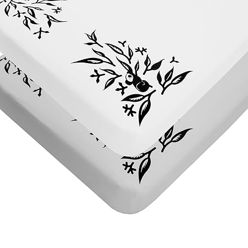 Nanit Smart Sheets - Paquete de 2 sábanas bajeras para cuna 100% algodón, para cuna estándar, funciona con monitores de bebé Nanit para medir la