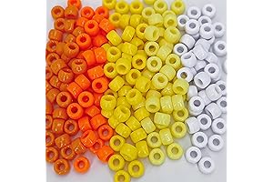 1000PCS 6x9mm Orange Pony Beads