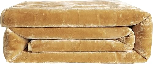 Vista 52 de Chezmoi Collection Manta pesada de una sola capa, 9 libras, estilo coreano, de visón Raschel, gruesa y sedosa, 26.46 oz/m², 85 x 95 pulgadas