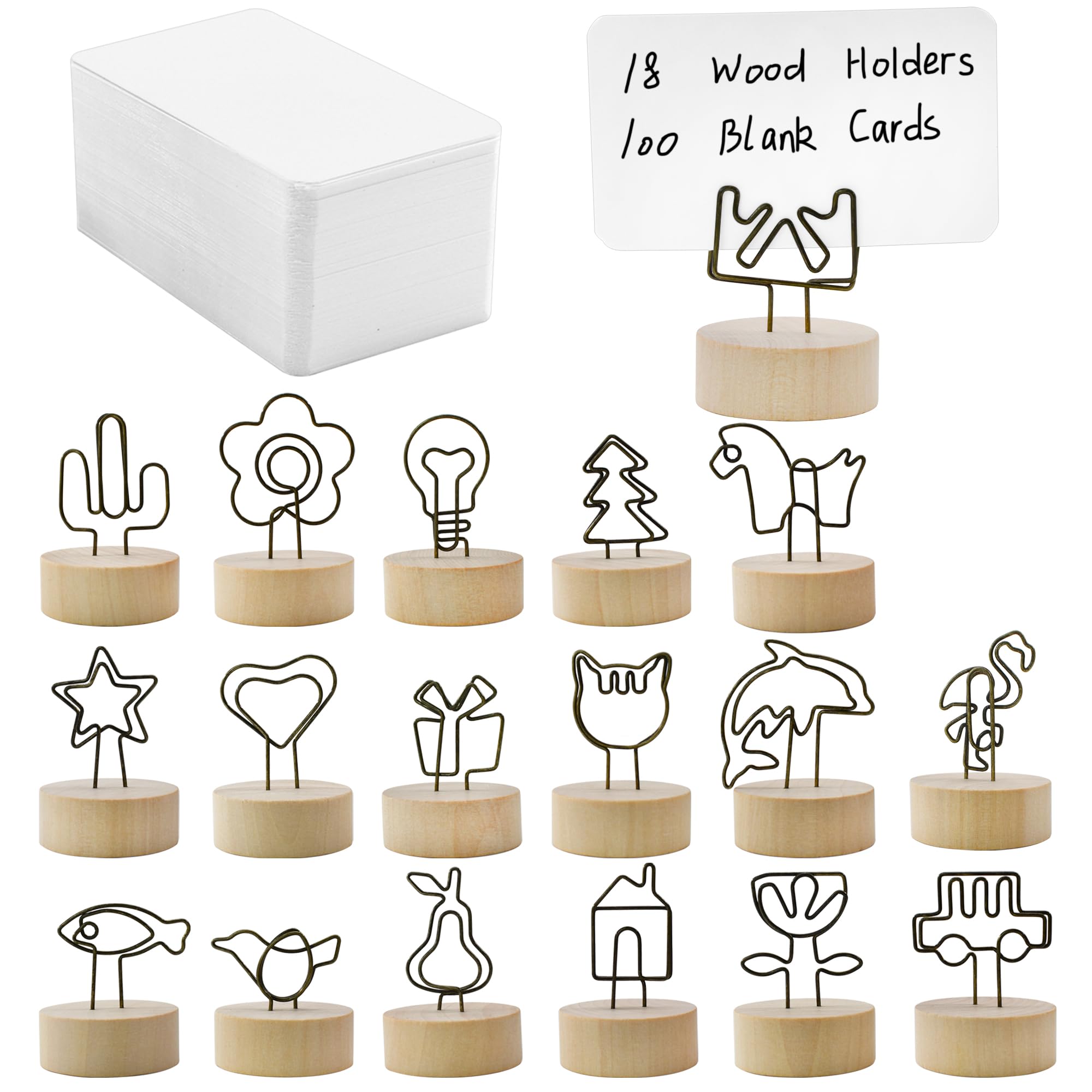 Amazon | Enkrio 木製 メモホルダー メモクリップ 写真立て カード