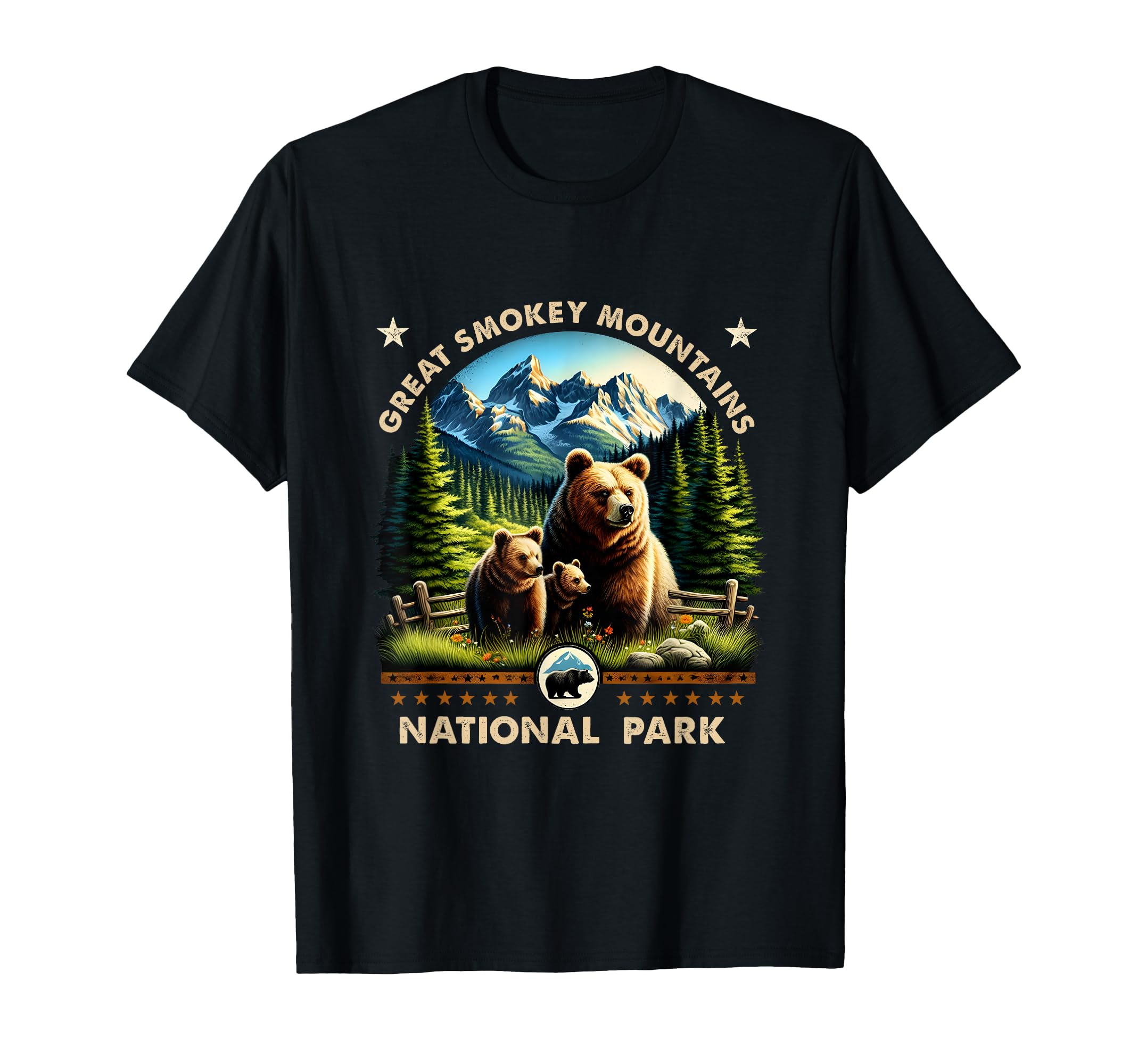 Great Smokey Mountains National Park Black Bear Mother T-Shirt
