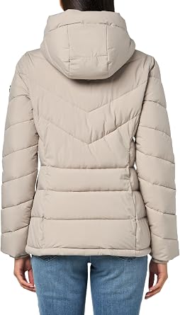 Calvin Klein Women's Hooded Zip Front Puffer Long Sleeve Coat