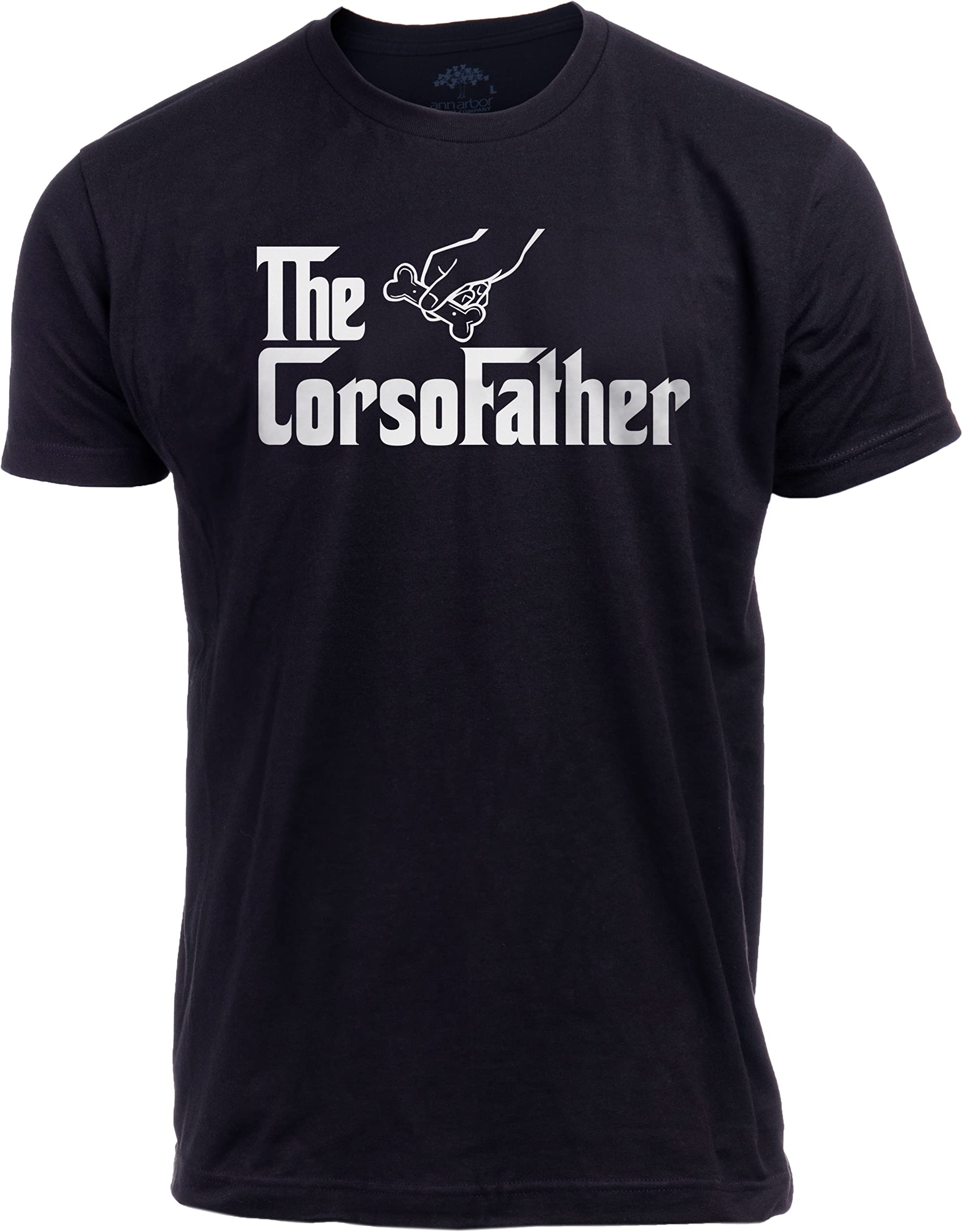 The Dogfather | Dog Father Dad Owner Funny Cute Pup Doggo Pet Fun Humor Daddy T-Shirt, Cane Corsi, Large