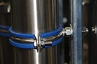 Vista 4 de HFS (R) Soporte de abrazadera de tubo de 5 "correas de soporte de carrete de tubo con soldadura 1/2" perno macho BSP