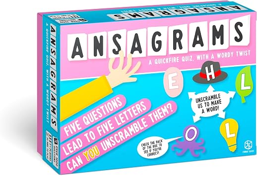 Ansagrams Party Game - Quick Word Quiz Challenge! Fast-Paced Trivia Game, Fun Family Game for Kids & Adults, Ages 12+, 3-10 Players, 30-60 Minute Playtime, Made by Format Games