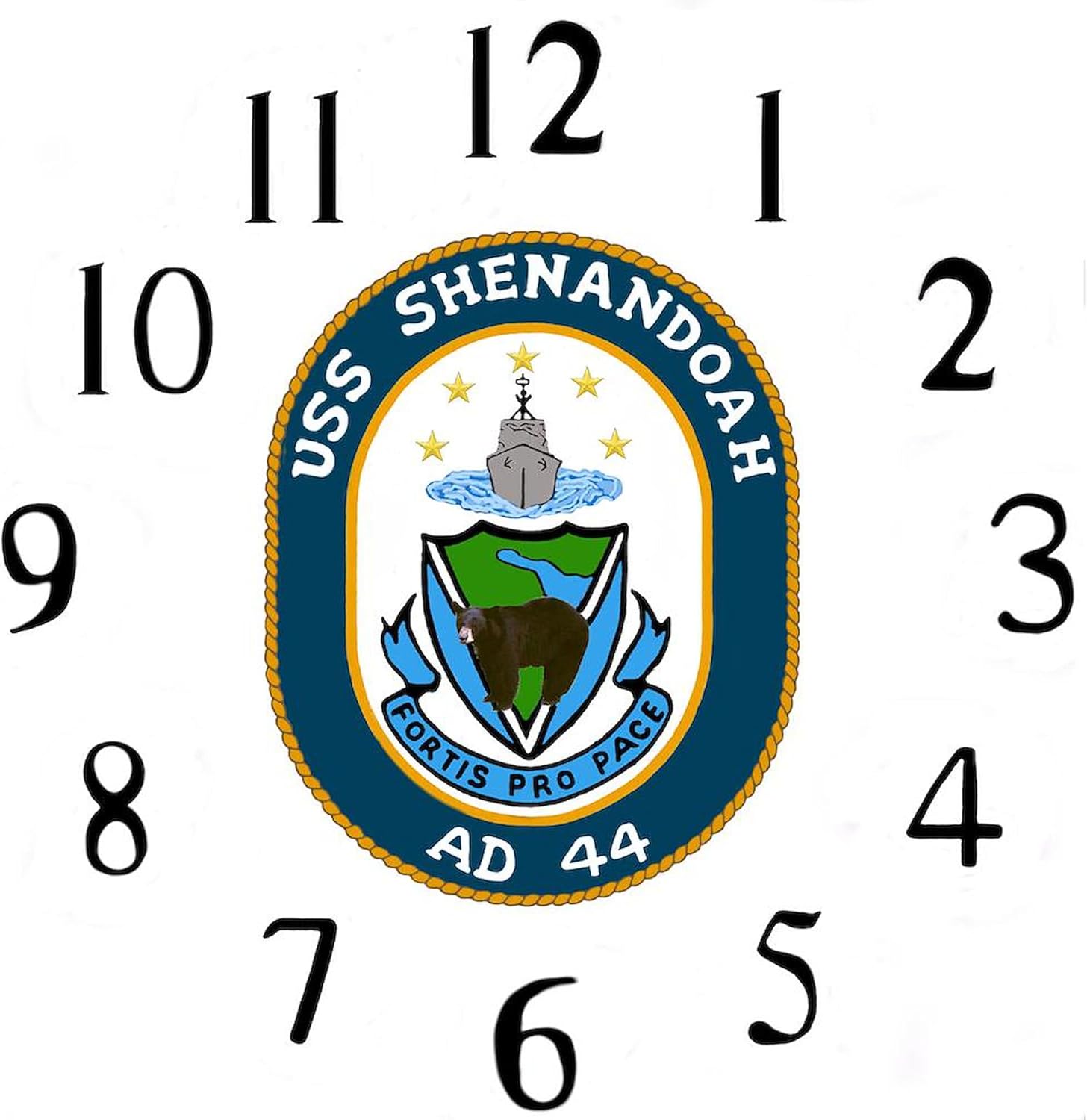 CafePress USS Shenandoah (AD 44) 10" Wall Clock for Livingroom, Kitchen, or Office