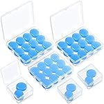 Frienda 21 Pairs Ear Plugs for Sleeping Reusable Moldable Silicone Earplugs Soft Noise Cancelling Earplugs Sound Blocking Ear Plugs with Case for Swimming Concert 32dB NRR (Blue)