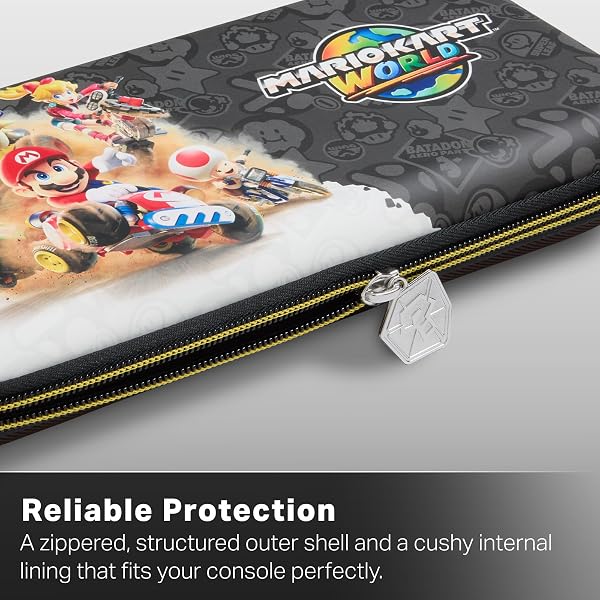 PowerA Boîtier Fin pour Nintendo Switch 2 - Mario Kart World, sous Licence Officielle, Coque de Protection, Contient 10 Cartes de Jeu, Protection d'écran rembourrée, Support de Jeu intégré - 4