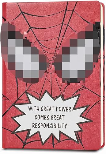 JOHSBYD Super Spiderman Gifts Always Remember You're Braver Than You Believe - Cuaderno de cuero para fanáticos de Spiderman (con gran poder