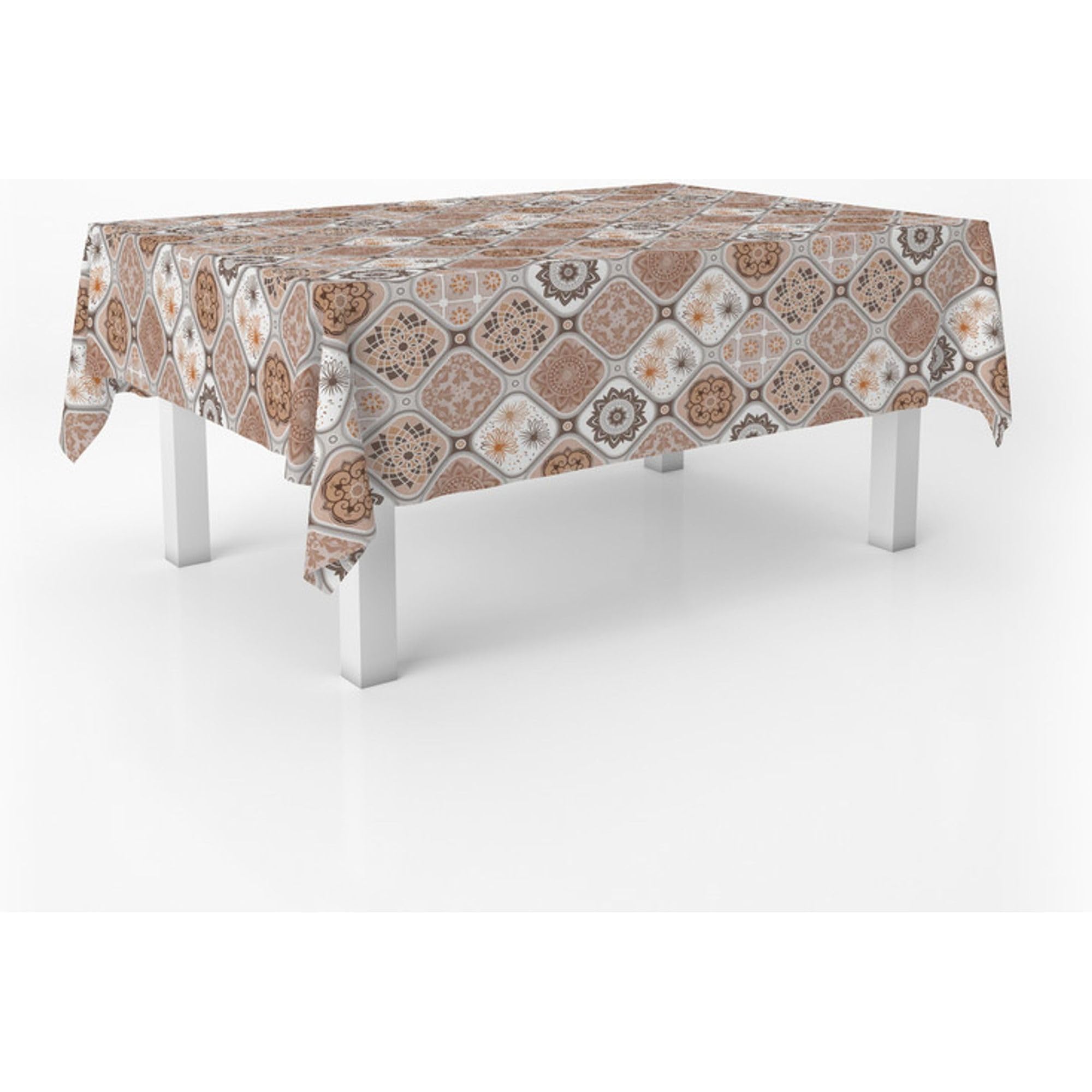 ECOMMERC3 Wachstuch, rechteckig, Größe 100 x 140 cm, Stil, Haltbarkeit und einfache Reinigung für Ihren Tisch – fleckenabweisende und wasserdichte Wachstuch-Tischdecke, Jucar Grau
