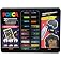 POSCA - Mitsubishi Pencil - Groovy Colours Metal Case - Set of 20 Acrylic Paint Markers - with Neon Metallic Glitter Colours