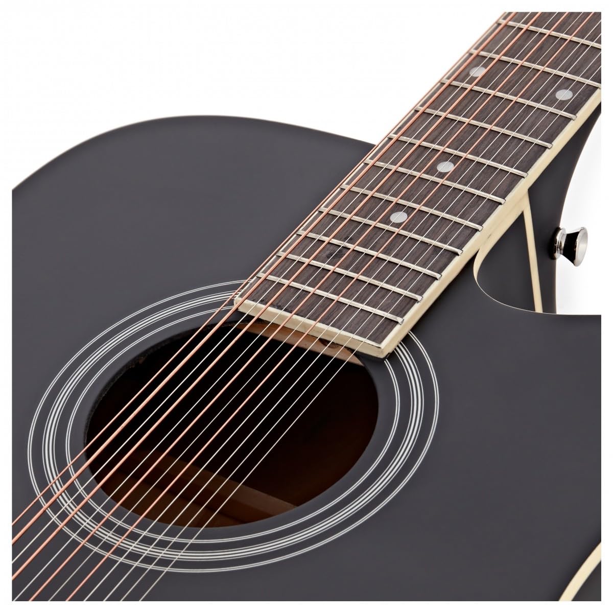 Chitarra Elettroacustica Dreadnought a 12 Corde di Gear4music, Nero