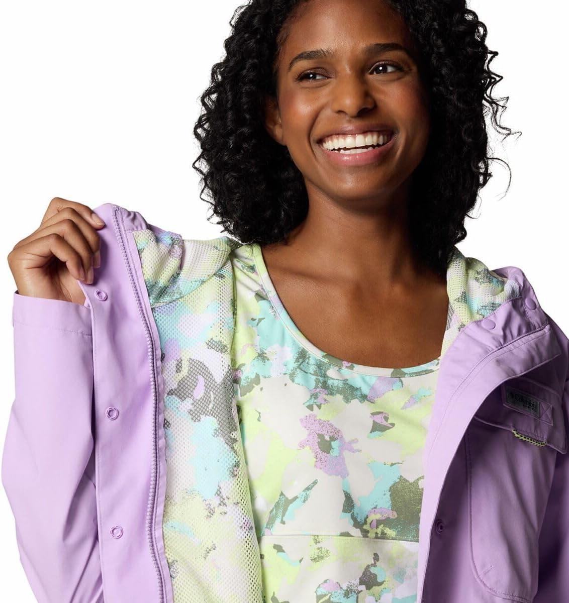Columbia, PFG Open Water Rain Jacket - Women's, Hydrangea, XS - Image 2