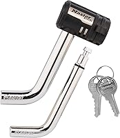 Master Lock 2866DAT Receiver Hitch Lock - 1/2in & 5/8in Swivel Head Pins, Weatherproof for Trailers, RVs & Couplers