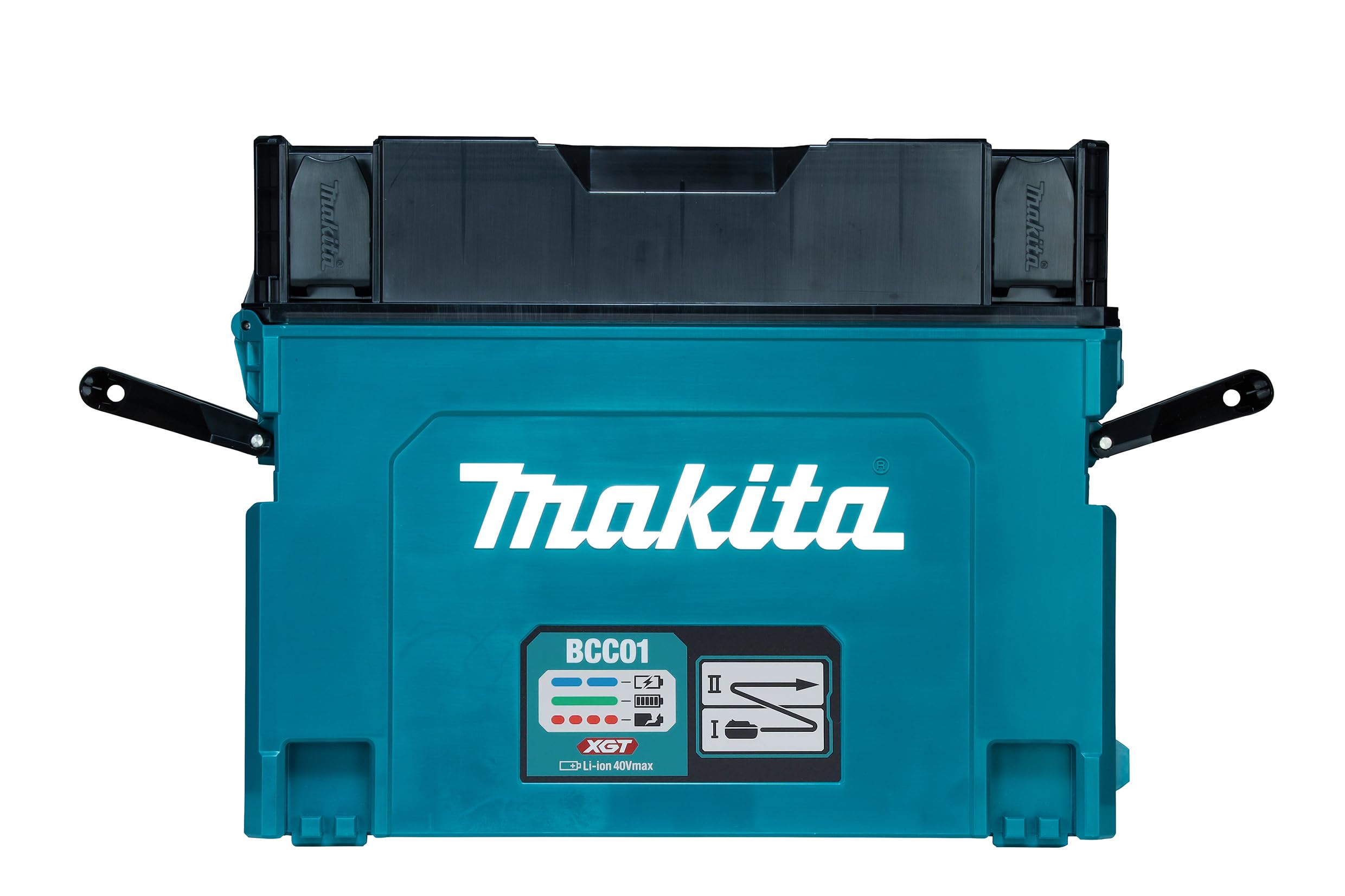 Makita Mallette de chargement de batterie BCC01, 40 V max., 8 emplacements, série XGT, pétrole/noir 1914U3-7