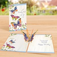 Vista 4 de Designer Pop!, Birthday Pop Up Greeting Card - 3D Butterfly Design (1 Card with Envelope)