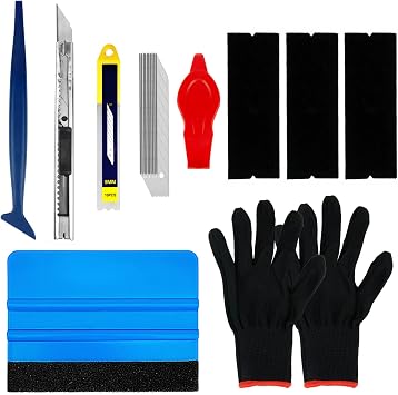 Car Wrapping Vinyl Kit Window Tint Film Application Tools with Edge Trimming Squeegee, 9mm Knife, Felt Squeegee