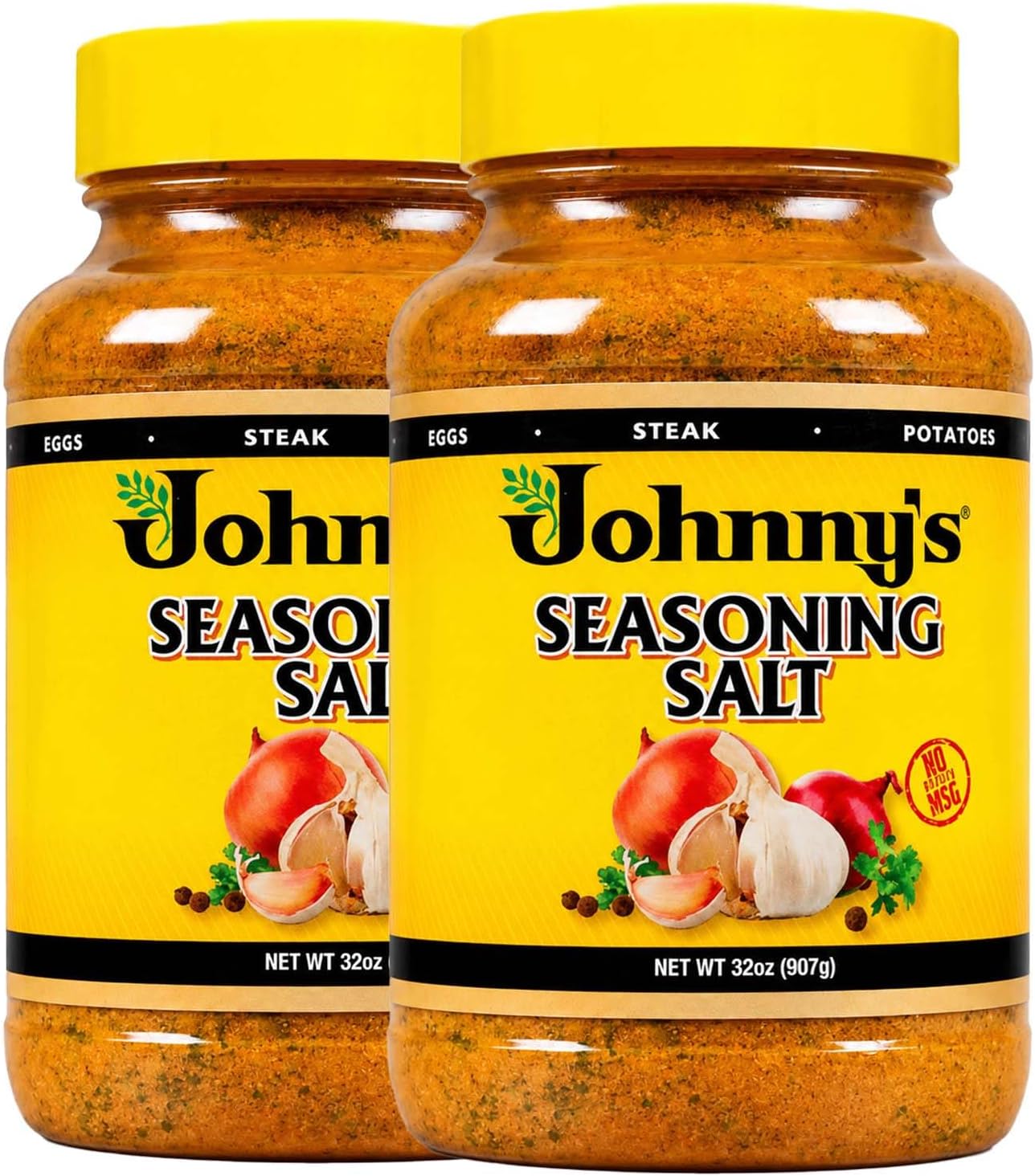 Johnny's Seasoning Salt, 32 Oz (Pack of 2) | Gluten-Free, Kosher, Vegan, Low Calorie, Ideal For Baking, Desserts, Beverages & Everyday Cooking