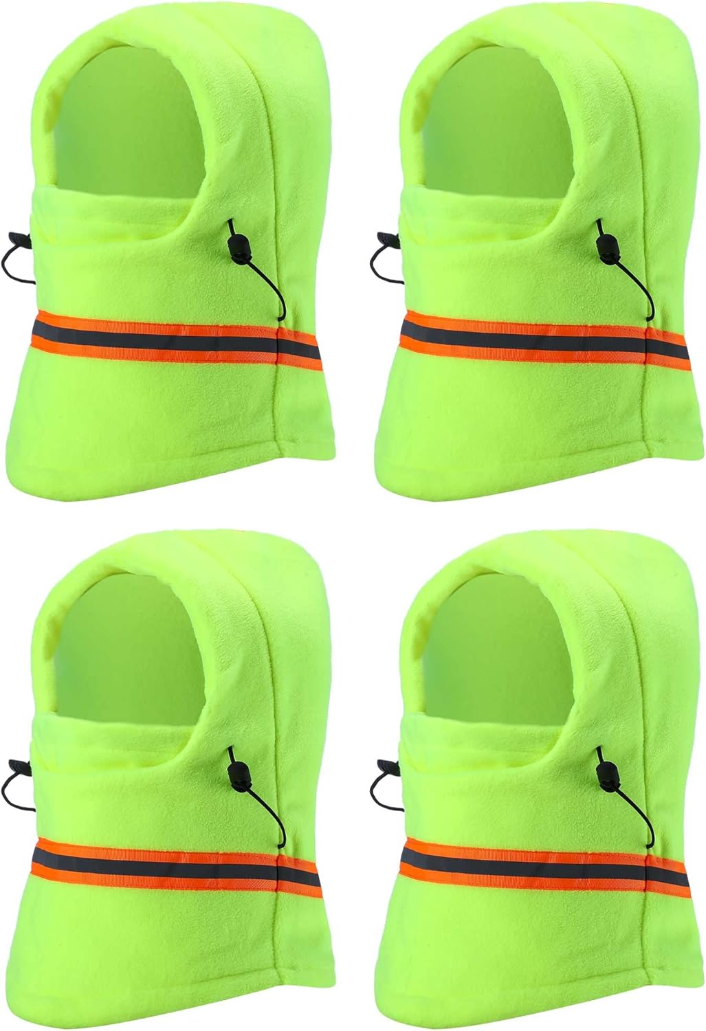 Pasamontañas de forro polar térmico reflectante de invierno de alta visibilidad, resistente al viento, cubierta completa para la cara, gorro, verde